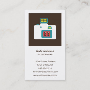Cartão De Visita Divertido Fotógrafo Da Câmera Lomo Action S