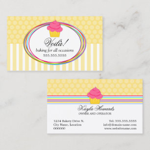 Cartão De Visita Divertimento e padaria do cupcake de Colofrul