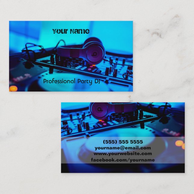 Cartão de visita DJ (Frente/Verso)