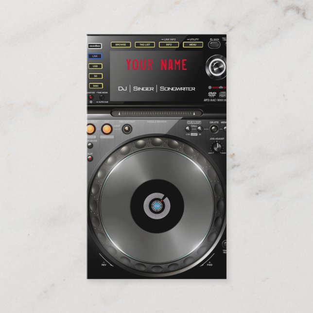 Cartão de visita DJ (Frente)