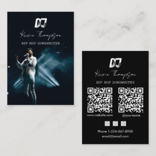 Cartão De Visita DJ Cantor Compositor Música 2 Código QR Profission