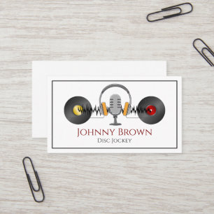 Cartão de Visita DJ Disc Jockey Podcaster