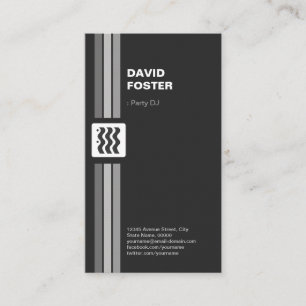 Cartão De Visita DJ do Partido - Premium de Lado Duplo