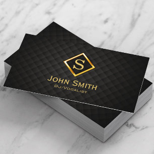 Cartão De Visita DJ Music Dourada Diamond Monographic Deejay
