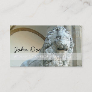 Cartão de visita do advogado do leão