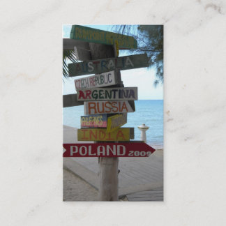 Cartão de visita do agente de viagens