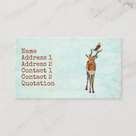 Cartão de visita do ANTÍLOPE & da CORUJA