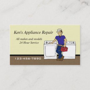 Cartão de visita do Appliance Repairman