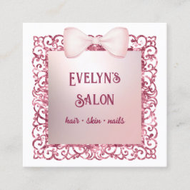 Cartão de visita do Arco Rosa de Quadro da Glitter