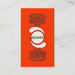 Cartão de visita do arquiteto (versão vermelha)