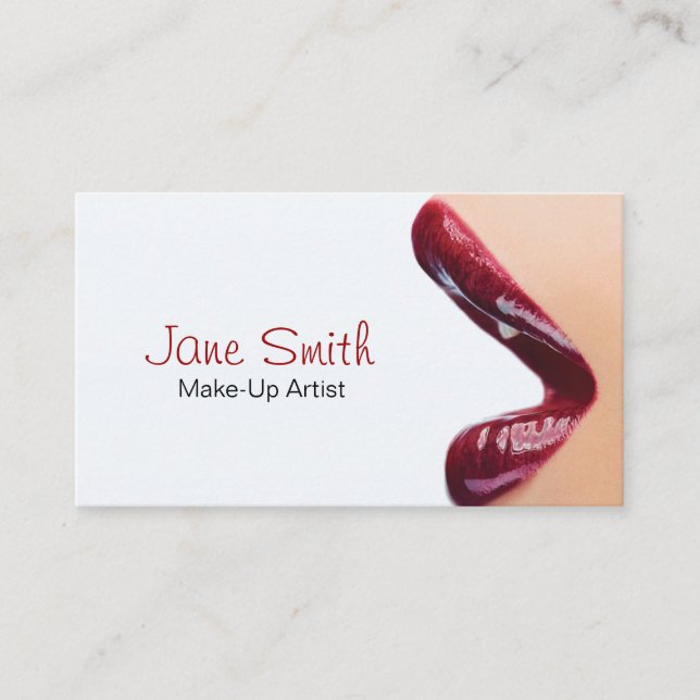 Cartão de visita do artista de maquiagem (Frente)