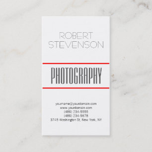 Cartão de visita do artista fotográfico branco ver