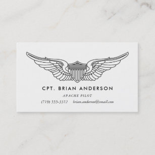 Cartão de visita do Aviador do Exército das Asas P