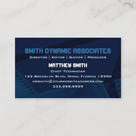 Cartão de visita do azul do primavera do filme