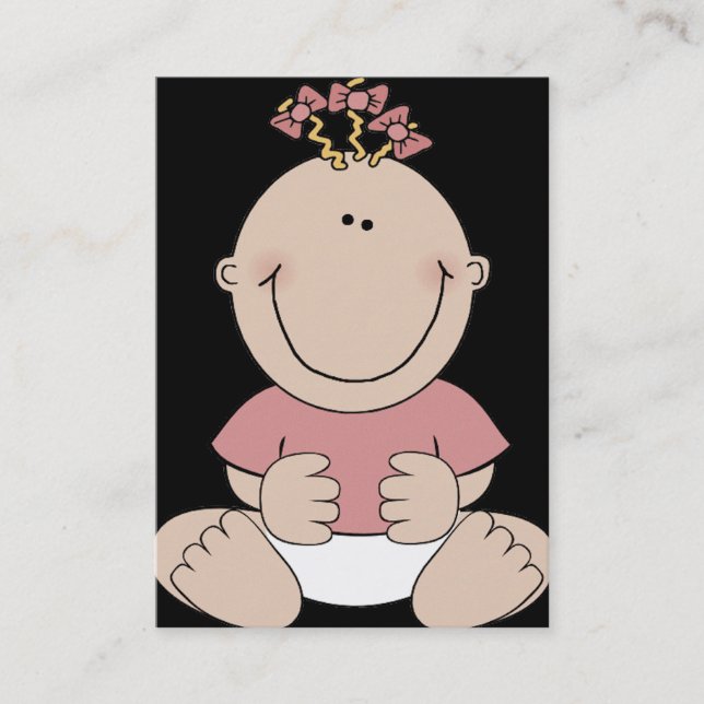 Cartão de visita do baby-sitter de bebê (Frente)