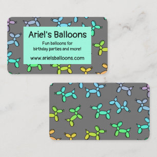 Cartão de visita do Balão Colorido