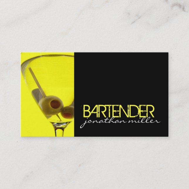 Cartão de visita do barman (Frente)