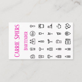 Cartão de visita do barman dos eventos