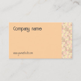 Cartão de visita do bege pastel geométrico