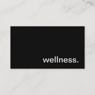 Cartão de visita do bem-estar
