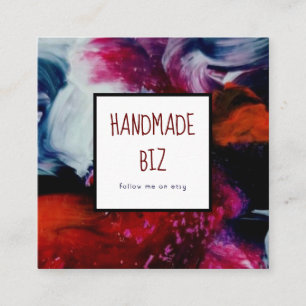 Cartão de visita do Biz Square artesanal