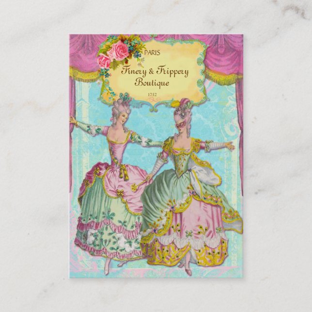 CARTÃO DE VISITA DO BOUTIQUE DO FINERY & DO (Frente)