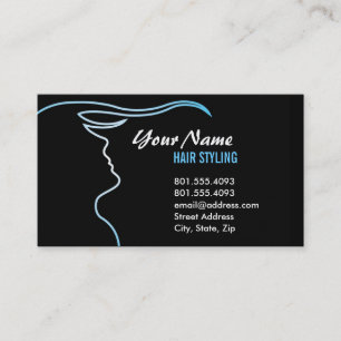 Cartão de visita do cabeleireiro do esboço do
