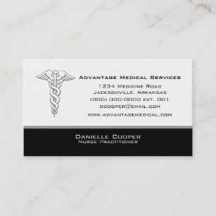 Cartão de visita do Caduceus, preto