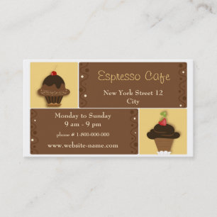 Cartão de visita do café