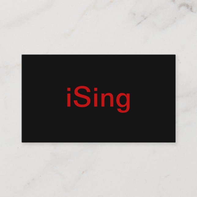 Cartão de visita do cantor (Frente)