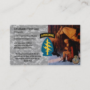 Cartão de visita do capelão (George Washington q