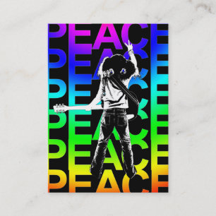 Cartão De Visita Do "cartão carnudo da paz arco-íris"