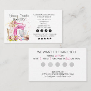 Cartão de visita do cartão de fidelidade comercial