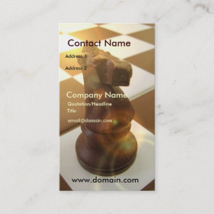 Cartão de visita do cavaleiro da xadrez