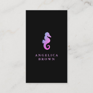 Cartão de visita do cavalo marinho de Glıtter