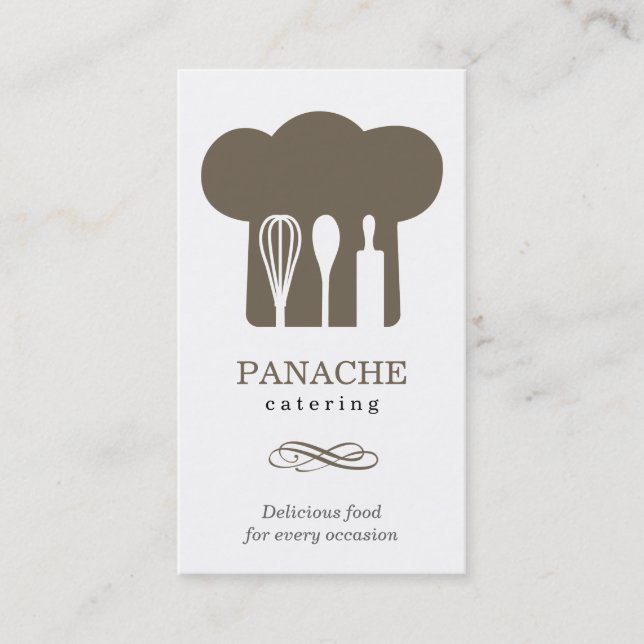 Cartão de visita do chapéu do cozinheiro chefe (Frente)