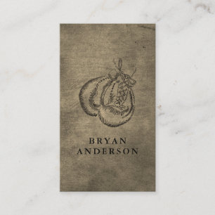 Cartão de visita do Clube de Luvas de Boxing