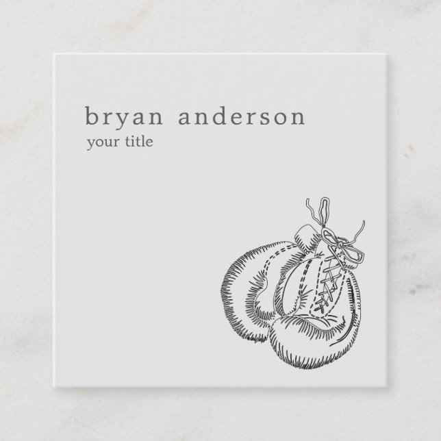 Cartão de visita do Clube de Luvas de Boxing (Frente)