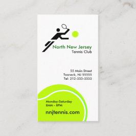 Cartão de visita do clube de ténis