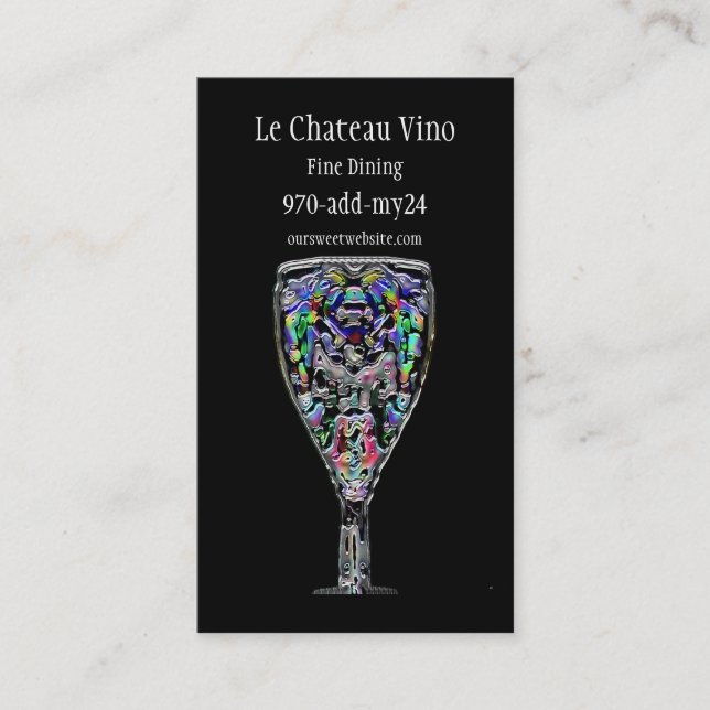 Cartão de visita do cocktail (Frente)