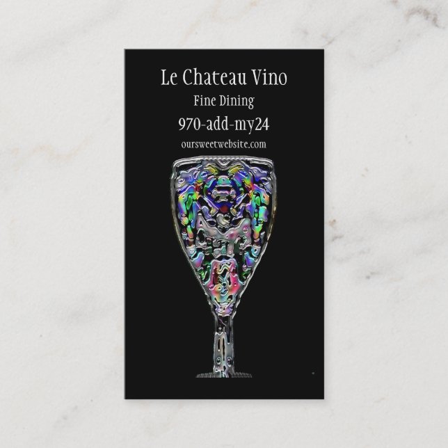 Cartão de visita do cocktail (Frente)