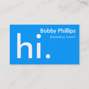 cartão de visita do consultante