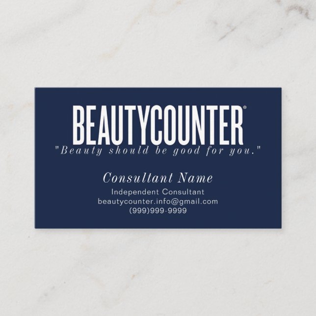 Cartão de visita do consultor de Beautycounter (Frente)