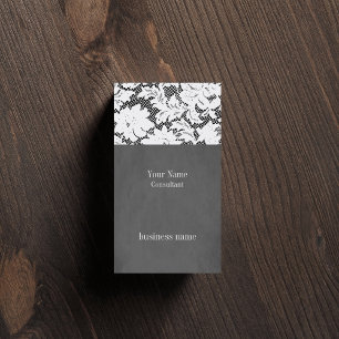 Cartão de visita do consultor de rendas de Cinza E