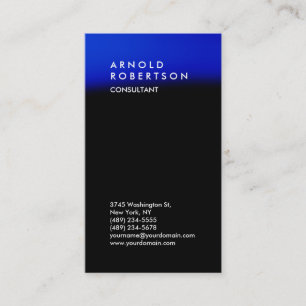 Cartão de visita do consultor de tendências azul p