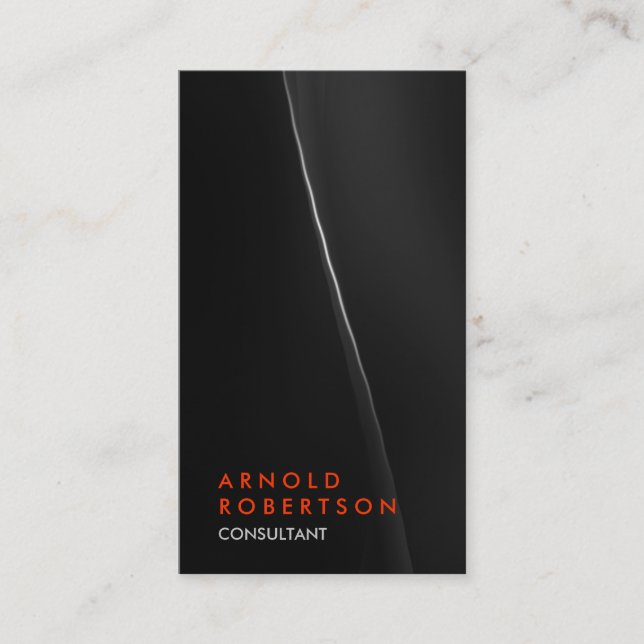 Cartão de visita do consultor de tendências laranj (Frente)