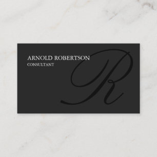 Cartão de visita do consultor negro da Cinza de  d