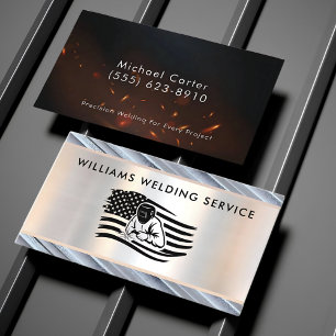 Cartão de visita do contratante de soldadura profi