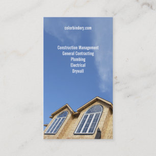 Cartão de visita do contratante do céu da ascens