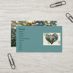 Cartão de visita do Coração do Jardim do Cogumelo